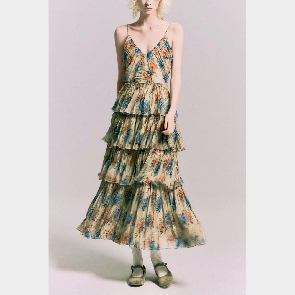 NWT SEA New York Midi Floral Tiered Roanne Dress